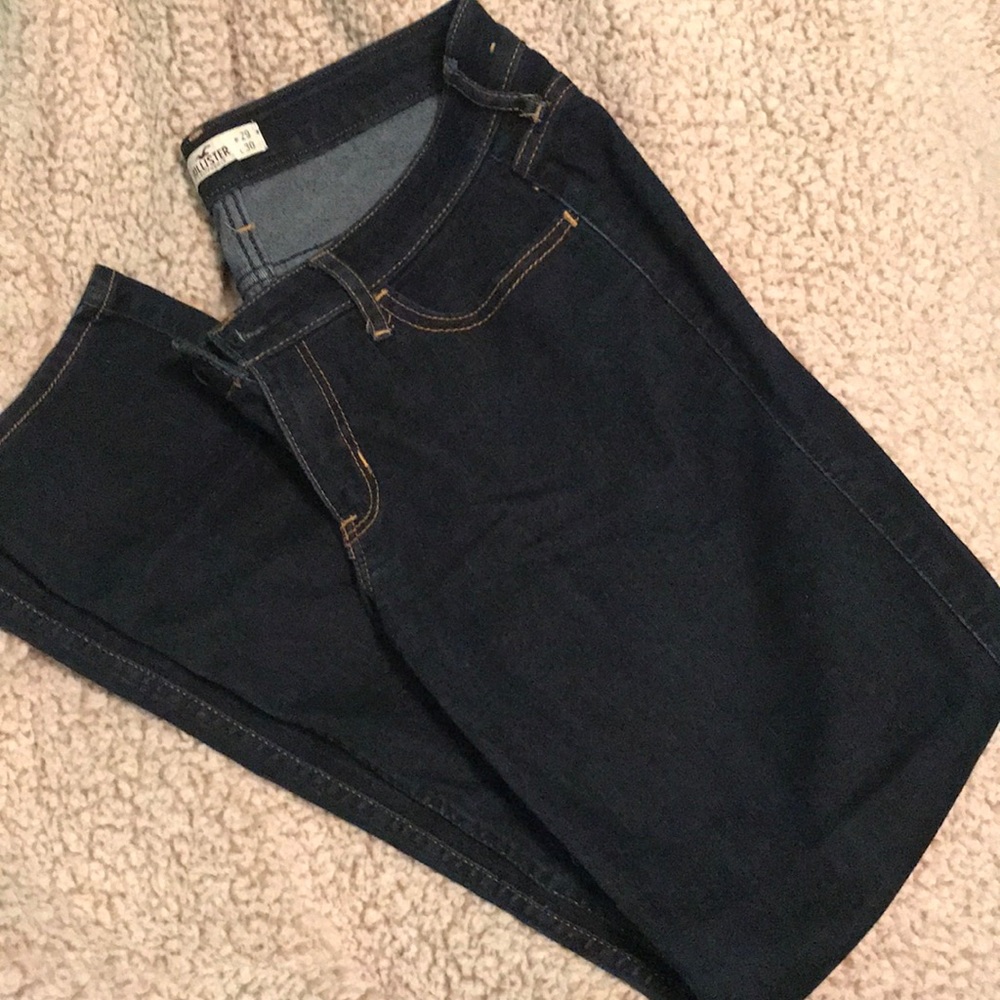 Dark wash straight jeans Hollister
